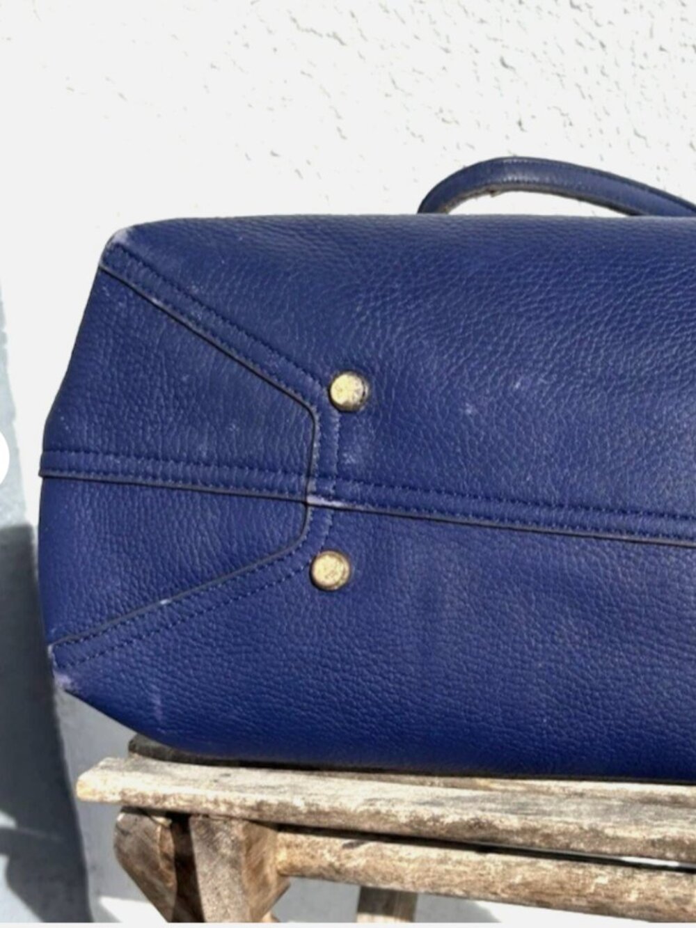 ANNABEL INGALL Isabella Tote in DEEP BLUE size LARGE -- Luxury Leather Bag! - Picture 11 of 13